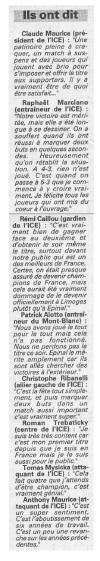 Paroles des uns et des autres  chaud aprs la victoire des Dauphins