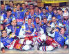 La pose pour la mdaille des champions de France